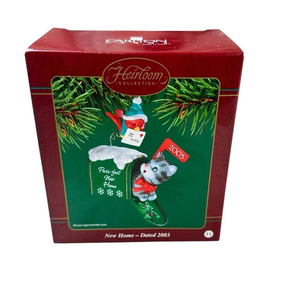 Vintage Carleton Cards Heirloom Collection 2003 Purr-fect New Home Ornament
